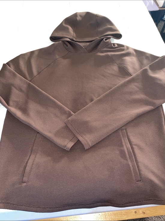 all in motion Other - all in motion Brown Waffle-Knit Hooded Pullover